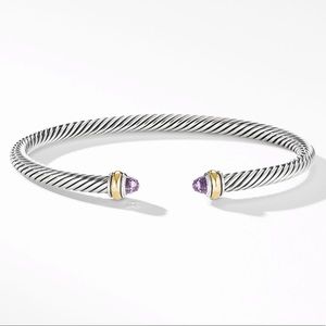 DAVID YURMAN Cable Classics Color Bracelet with Amethyst & 18K Yellow Gold